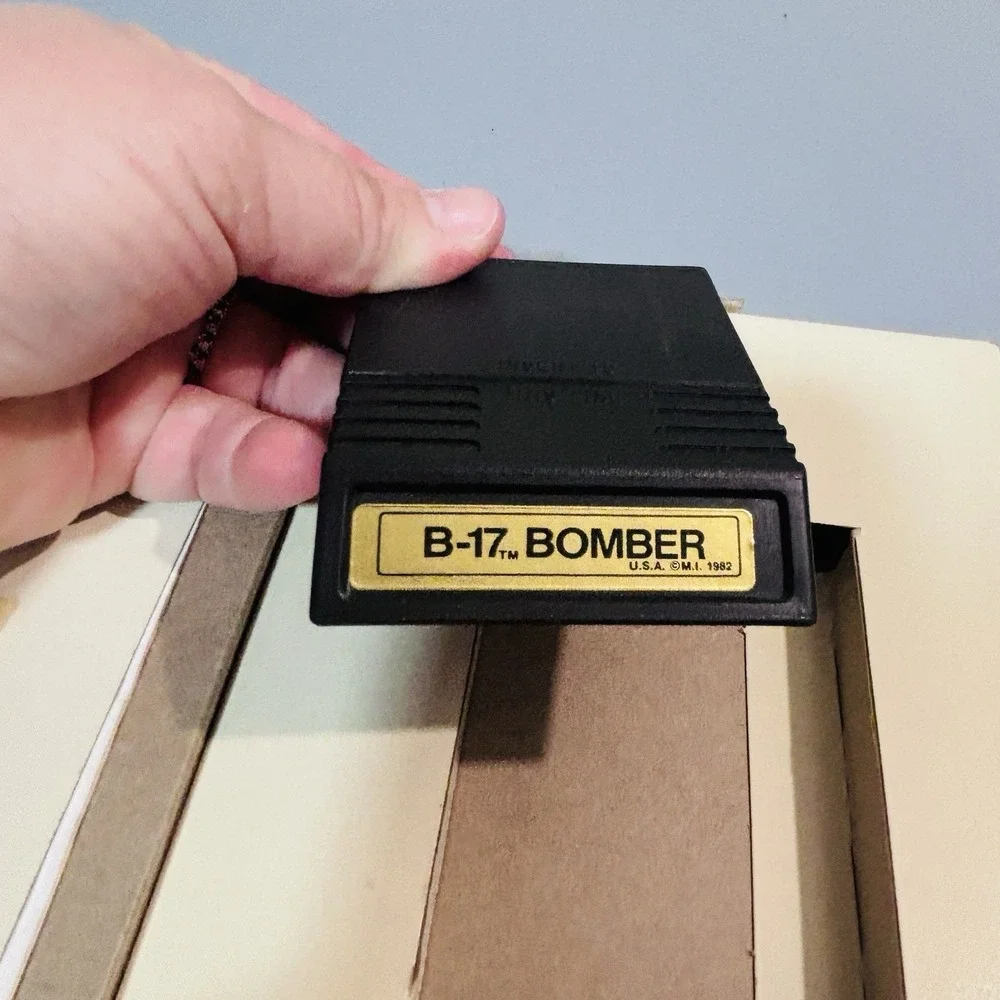 1982 B-17 Bomber Intellivision Intellivoice Video Game Box Manual Cartridge